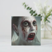 Beängstigend Walking Zombie Halloween Karte (Stehend Vorderseite)