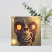 Beängstigend Walking Zombie Halloween Karte (Stehend Vorderseite)