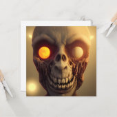 Beängstigend Walking Zombie Halloween Karte (Vorderseite/Rückseite Beispiel)