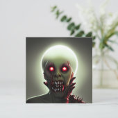 Beängstigend Walking Zombie Halloween Karte (Stehend Vorderseite)