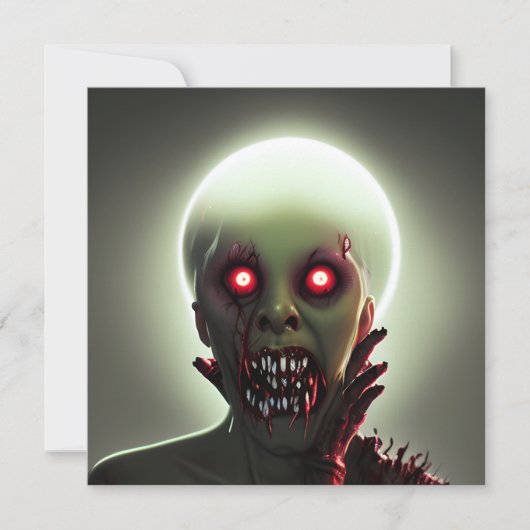 Beängstigend Walking Zombie Halloween Karte (Vorderseite)