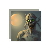 Beängstigend Walking Zombie Halloween Karte (Vorderseite/Rückseite Beispiel)