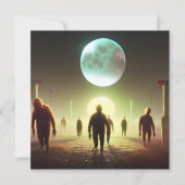 Beängstigend Walking Zombie Halloween Karte (Vorderseite)