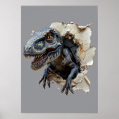 Beängstigend Wall Breakfast Dinosaur Raptor Poster (Vorne)