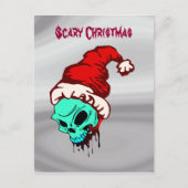 Beängstigend WeihnachtsWeihnachtsWeihnachtsmann Bl Feiertagspostkarte (Vorderseite)
