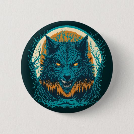 Beängstigend Werewolf Button (Vorderseite)