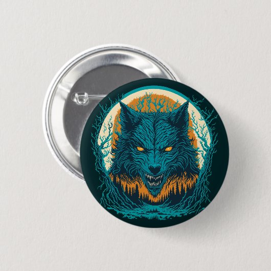 Beängstigend Werewolf Button (Vorne & Hinten)