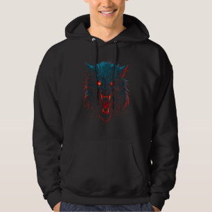 Beängstigend Werewolf-Face Halloween Kostüm Horror Hoodie