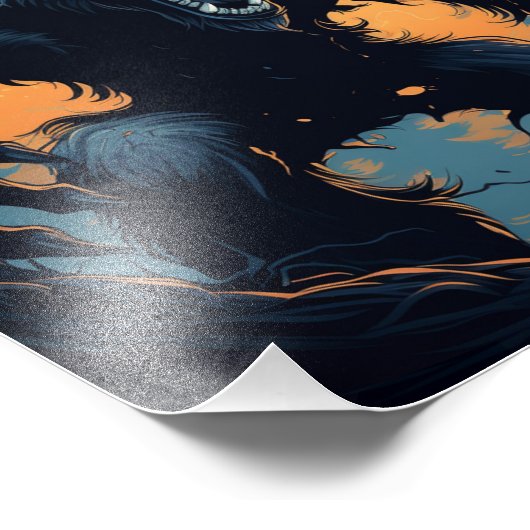 Beängstigend Werewolf Fotodruck (Ecke)