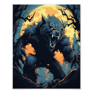 Beängstigend Werewolf Fotodruck
