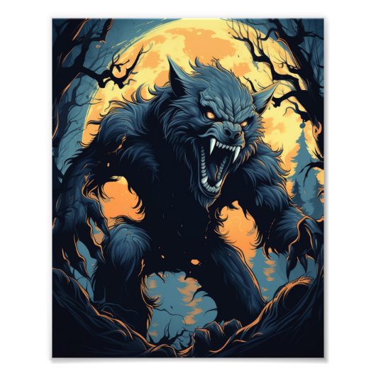 Beängstigend Werewolf Fotodruck (Vorne)