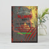 Beängstigend Werewolf Halloween Einladung (Stehend Vorderseite)