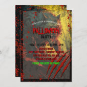 Beängstigend Werewolf Halloween Einladung (Vorne/Hinten)