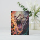 Beängstigend Werewolf Postkarte (Stehend Vorderseite)
