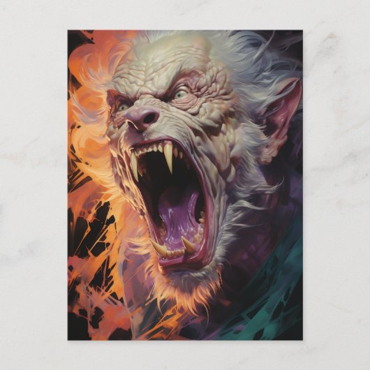 Beängstigend Werewolf Postkarte (Vorderseite)
