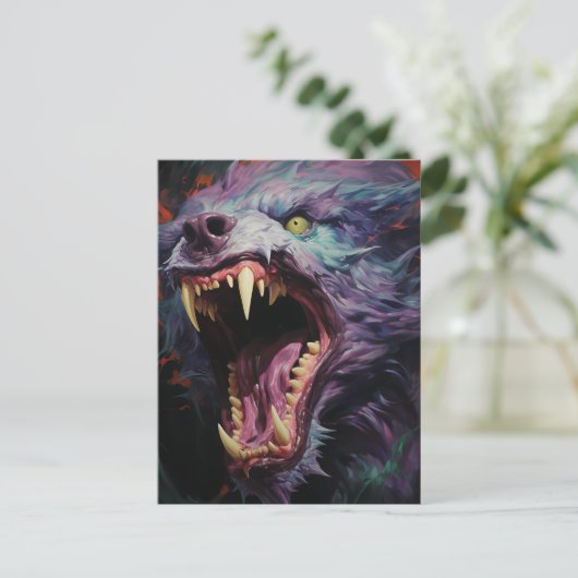 Beängstigend Werewolf Postkarte (Stehend Vorderseite)