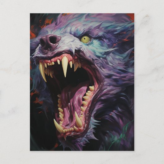 Beängstigend Werewolf Postkarte (Vorderseite)