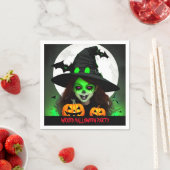 Beängstigend-Wicked-Hexenkabel-Halloween-Party Serviette (Beispiel)