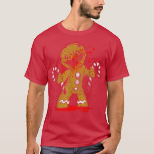 Beängstigend Zombie Gingerbread Man T-Shirt