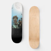Beängstigend Zombie Graveyard Full Moon Funny Skateboard (Vorderseite)