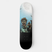 Beängstigend Zombie Graveyard Full Moon Funny Skateboard (Vorderseite)