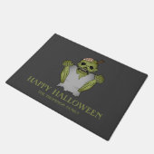 Beängstigend Zombie Happy Halloween & Custom Famil Fußmatte (Schrägansicht)
