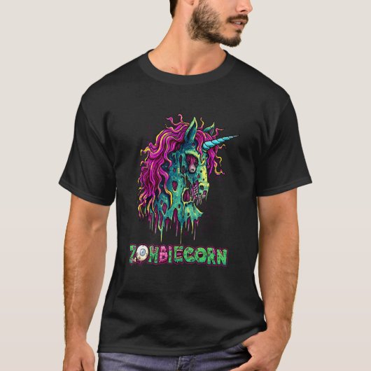 Beängstigend Zombiecorn Zombie Einhorn Halloween K T-Shirt (Vorderseite)