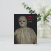 Beängstigende Abbildung in White Wish Sie waren hi Postkarte (Stehend Vorderseite)
