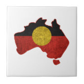 Beängstigende Aborigine-Flagge Fliese (Vorderseite)