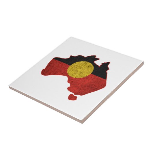 Beängstigende Aborigine-Flagge Fliese (Seite)
