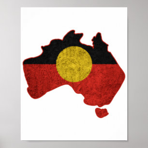 Beängstigende Aborigine-Flagge Poster
