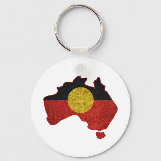 Beängstigende Aborigine-Flagge Schlüsselanhänger (Vorderseite)