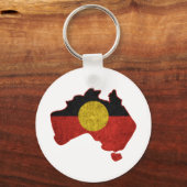 Beängstigende Aborigine-Flagge Schlüsselanhänger (Vorderseite)