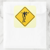 Beängstigende Alien Quadratischer Aufkleber (Tasche)