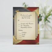 Beängstigende amerikanische Flag-UAWG mit Entree C RSVP Karte (Stehend Vorderseite)