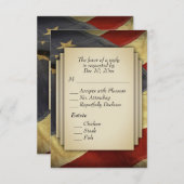 Beängstigende amerikanische Flag-UAWG mit Entree C RSVP Karte (Vorne/Hinten)