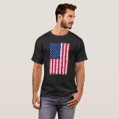 Beängstigende amerikanische Flagge Patriotic Ameri T-Shirt (Vorne ganz)