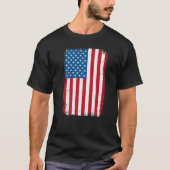 Beängstigende amerikanische Flagge Patriotic Ameri T-Shirt (Vorderseite)