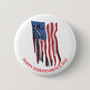 Beängstigende amerikanische Flagge Patriotic Custo Button