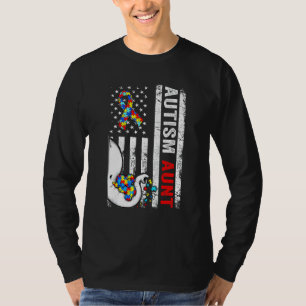 Beängstigende amerikanische Flaggenschlange Autism T-Shirt