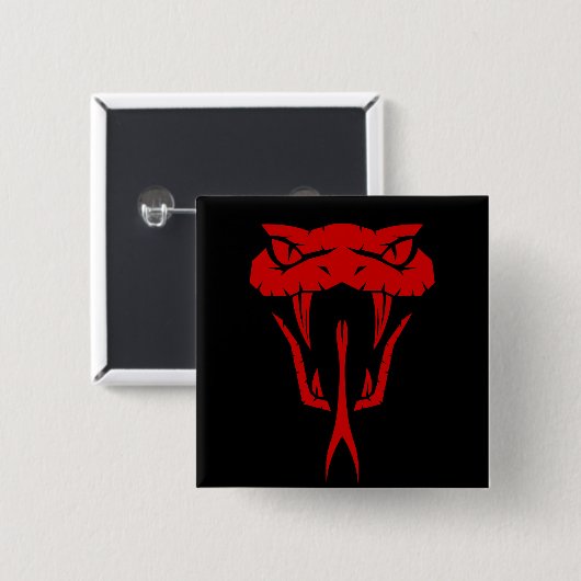 Beängstigende Angriffsposition der Roten Schlange  Button (Vorne & Hinten)