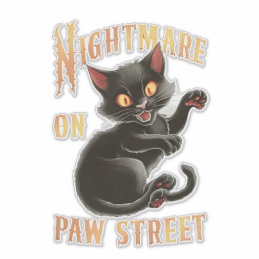 Beängstigende Augen: Ein Albtraum auf der Hallowee Aufkleber (Vorderseite)