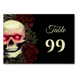 Beängstigende Augen Roter Blumenmooody Gothischer Tischnummer