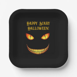 Beängstigende Augen und Crazy Smile Halloween Pappteller