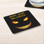 Beängstigende Augen und Crazy Smile Halloween Rechteckiger Pappuntersetzer (angewinkelt)
