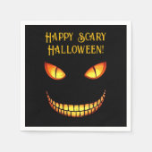 Beängstigende Augen und Crazy Smile Halloween Serviette (Vorderseite)
