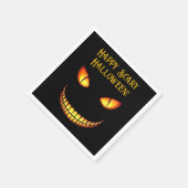 Beängstigende Augen und Crazy Smile Halloween Serviette (Ecke)
