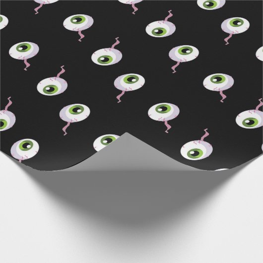 Beängstigende Augenbrauen schwarz Geschenkpapier (Ecke)