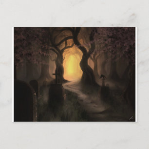 beängstigende Bäume Postkarte