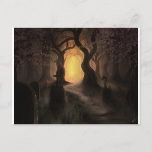 beängstigende Bäume Postkarte (Vorderseite)